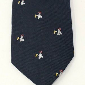 Cappuccino Golf Neck Tie Golf Bag Navy Blue